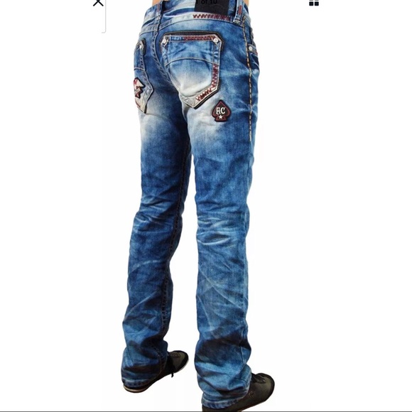 AFFLICTION Men Denim Jeans ACE AVENGE TRENTON Embr - Picture 2 of 8